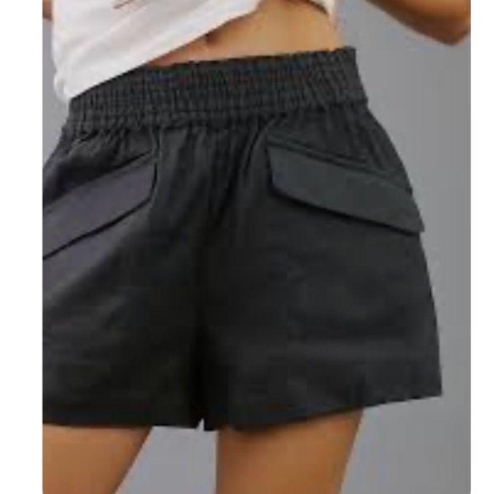 Maeve Anthropologie A Line Linen Blend Shorts Size M Grey